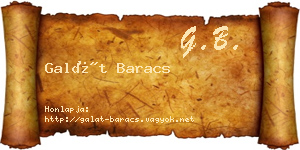 Galát Baracs névjegykártya